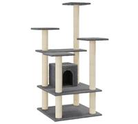 Cat Tree with Sisal Scratching Posts 110cm Cat Play Tower Multi Colours vidaXL