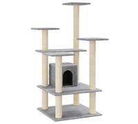 Cat Tree with Sisal Scratching Posts 110cm Cat Play Tower Multi Colours vidaXL