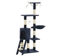 Cat Tree with Sisal Scratching Posts 138cm Kitten Tower Multi Colours vidaXL