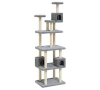 Cat Tree with Sisal Scratching Posts 188cm Cat Play Tower Multi Colours vidaXL