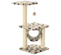 Cat Tree with Sisal Scratching Posts 65cm Play Centre Multi Colours vidaXL