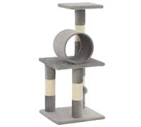 Cat Tree with Sisal Scratching Posts 65cm Play Tower Multi Colours vidaXL