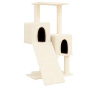 vidaXL Cat Tree w/ Sisal Scratching Posts Cream 82cm, Cream