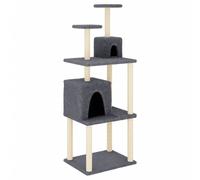 vidaXL Cat Tree with Sisal Scratching Posts Dark Grey 167 cm, Grey