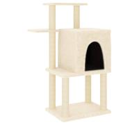 vidaXL Cat Tree with Sisal Scratching Posts Cream 97 cm