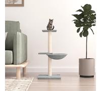 Cat Tree with Sisal Scratching Posts Light Grey 72 cm Berkfield Home Grey One Size