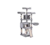 Cat Tree XXL Cat Condo 168 cm, Light Grey
