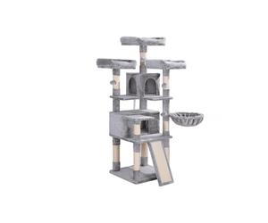 Cat Tree XXL Cat Condo 168 cm, Light Grey