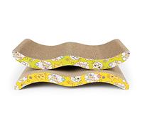 Cat Trees 44x22cm Big Pet Cat Scratching Corrugated Board Grinding Claw Board+catnip Pad Paper Cat Toy Climbing Frame Scraper Mat