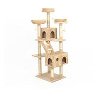 Cat Trees Cat Climbing Frame Cat Nest Cat Tree Cat Rack with Nest Integrated Villa Large Cat Tower Climbing Column Cat Climbing Frame (Color : Beige)