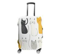 Cat Trolley Suitcase Cover Pink Marble Elastic Suitcase Cover Washable Protective Case Suitcase Cover Suitcase Protective Cover with Zip Scratch-Resistant Suitcase Protector, R10, S(19-21In), Suitcase