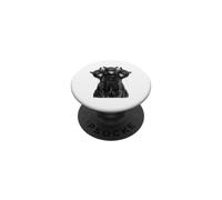 Cat Tshirt Spooky Scary Halloween Cerberus Goth 90s Horror PopSockets Adhesive PopGrip
