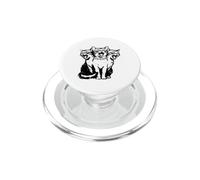 Cat Tshirt Spooky Scary Halloween Cerberus Goth 90s Horror PopSockets PopGrip for MagSafe