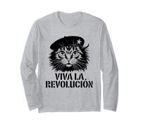 Cat Tshirt Viva La Revolucion Kitty Meow Cuba Guerilla Long Sleeve T-Shirt