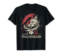 Cat Tshirt Viva La Revolucion Kitty Meow Cuba Guerilla T-Shirt