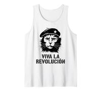 Cat Tshirt Viva La Revolucion Kitty Meow Cuba Guerilla Tank Top