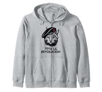 Cat Tshirt Viva La Revolucion Kitty Meow Cuba Guerilla Zip Hoodie
