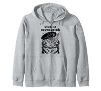 Cat Tshirt Viva La Revolucion Kitty Meow Cuba Guerilla Zip Hoodie