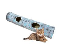 Cat Tubes and Tunnels | Portable Cat Tunnel Foldable Toy Tube | Cat Bag Toy, Entertaining Cat Toys, Cat Play Tunnel Toy, Straight Crinkle Tunnel for Indoors and Outdoors