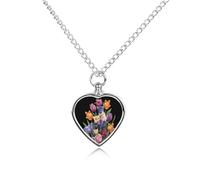 Cat Tulips-Flowers Personalized Pet Urn Necklace Keepsake Urn Pendant Cremation Jewelry Gifts for Dog Cat Lover