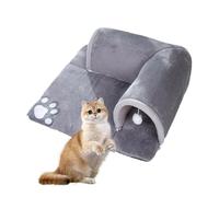 Cat Tunnel, 2-in-1 Cat Tunnel Bed For Indoor Cats, Removable And Washable Cat Cave Bed Cat Tunnel Tube Pet Play Tunnel Toy For Kitten Ferret Puppy Cat