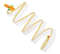 Cat Tunnel 26x10 Inch Foldable Self-Play Cat Spiral Toy with Feathers & Fluffy Mouse & Bell Interactive for Indoor Home