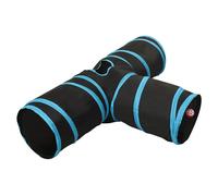 Cat Tunnel 3-way Black and Blue 90 cm Polyester