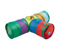 Cat Tunnel | 3 Way T-Shape with Eyecup - Interactive Tunnel for Cats and Animals | for Enrichment Mental Stimulation Training Pets Indoor Boredom