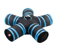 Cat Tunnel 5-way Black and Blue 25 cm Polyester