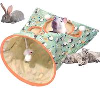 Cat Tunnel Bag Toy, Tunnel Bored Cat Pet Toys Cat Tunnels for Indoor Cats, Funny Portable Interactive Kitten Play Toy, Crinkle Paper Collapsible Cat Drill Sleeping Bag with Mouse Toy (A)