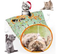 Cat Tunnel Bags for Indoor Cats, Cat Self Interactive Toys, Crinkle Paper Collapsible Interactive Pet Cat Tubes with Plush Ball,The Bird