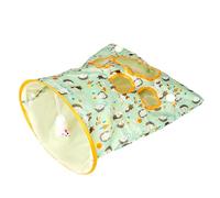 Cat Tunnel Bags for Indoor Cats, Cat Self Interactive Toys, Crinkle Paper Collapsible Interactive Pet Cat Tubes with Plush Ball for Cats Rabbit Indoor (Green)
