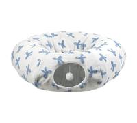 Cat Tunnel Bed - 2 in 1 Plush Foldable Deformable Non Slip Cat Bed & Tunnel Cave House, Ideal for Enrichment, Boredom, Sleep, Play for Pets & Kittens Indoor Home Living Room Balcony