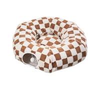 Cat Tunnel Bed, 2-In-1 Tunnel And Bed Design, 86x26cm, With Washable Circle Cushion, Round Pet Peekaboo Cave Toy, Soft And Washable Material, For Kitten, Puppy, Small Dog, Bunny