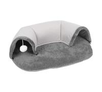 Cat Tunnel Bed - Cat Sleep Tunnel Cat Hiding Tunnel | Cat Shelter With White Plush Ball, Interactive Tunnels For Indoor Cats