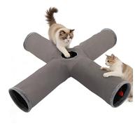 Cat Tunnel Bed | Foldable Interactive Playpen Mazes - Flexible Cat Play Tube | for Kitten Pet Halloween Christmas Birthday Party, 31.49 * 20.07 * 10.23 inch