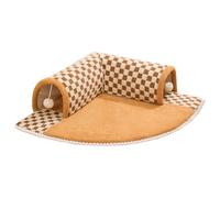 Cat Tunnel Bed For Indoor Cats | 2 In 1 Cat Tunnel With Carpet | Washable Cat Bed Cave With Plush Ball, Cat Tunnel Bed Cushion Cat Toys For Kitten Ferret Puppy Cat