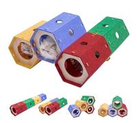 Cat Tunnel Bed, for Indoor Cats, DIY Transformable Pet Tunnel Tube, 8 Way Hiding Large Washable Kitty Play Toy, Puppy Circle House, Expandable Hideaway Peekaboo Kitten/Rabbit Cave, Hideout Cube, 1 Set