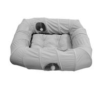 Cat Tunnel Bed - Four Ways Rectangular Kitten Nest, Breathable Kitten Tunnel Toy, Interactive Pet Hiding Station, Animal Play Category, Grey Fabric Set for Bedrooms Balconies and Apartments