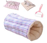 Cat Tunnel Bed, Multifunctional Soft Thicken Collapsible Pet Mat, Washable Plush Dual-Purpose Indoor Warm Bed for Cats, Kittens, and Rabbits
