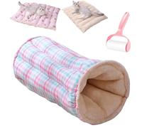 Cat Tunnel Bed, Multifunctional Soft Thicken Collapsible Pet Mat, Washable Plush Dual-Purpose Indoor Warm Bed for Cats, Kittens, and Rabbits
