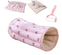 Cat Tunnel Bed - Multifunctional Soft Thicken Indoor Winter Warm Mat, Collapsible Reversible, Anti-Slip Washable Plush Dual-Purpose Pet Bed for Cats, Rabbits, and Puppies