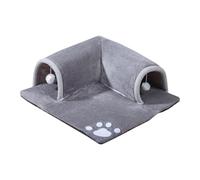 Cat Tunnel Bed - Pet Cave Bed Tunnel Cat Tube Toupe | Portable Removable Cat Bed and Pussy for Cats, Indian Tasks, Dogs, Rabbits, Cats