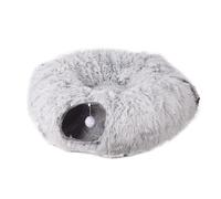 Cat Tunnel Bed Pet Tunnel with Washable Plush Mat 2-in-1 Donut for Indoor Foldable Cats Kittens Small Pets Cozy Cat Bed Play Toy
