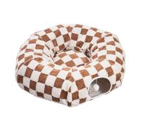 Cat Tunnel Bed Removable Washable - Cute Donut Design Comfortable Warm Soft Pet Bed | Comfortable Sleeping Place for Kittens, Puppies, Small Animals, M