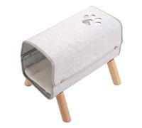 Cat Tunnel Bed Seasons Warm Comfortable Kitten Felt Tunnel Bed With Wooden Legs for Cats Kittens Sm Pets BedKitten BedPet Felt P With Material