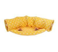 Cat Tunnel Bed Toy,Collapsible Cat Tube Bed Toy with Plush Balls,Multifunctional Cat Donut Tunnel Tube Peak Hole Hideout House for Cat Puppy Kitten Rabbits Ferrets