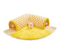 Cat Tunnel Bed, Warm Cozy 2-in-1 Cat Tunnel, Cutton Cozy Cat Tunnel Bed, Durable Plush Cat Tunnel Bed, Interactive Pet Cave for Cat, Kittens, Pet Cave for Crate