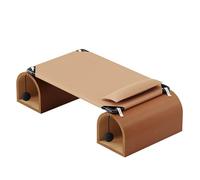 Cat Tunnel Bed with Dual Tunnels and Hanging Toy - Wooden Frame Cat Cave with Soft Tech Fabric Hammock, Raised Indoor Cat Hideout with Pillow(Gray)