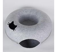 Cat Tunnel Bed with Scratch-Resistant Hideout, Universal Indoor Condo for All Seasons